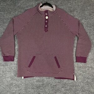 Tu Polka Dot Pullover Sweatshirt Cottagecore Grandmacore Modest Purple Cotton 24